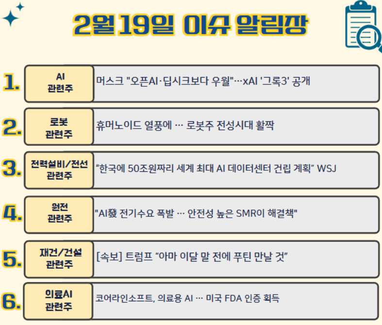 2월19일(수) 주요 알림장